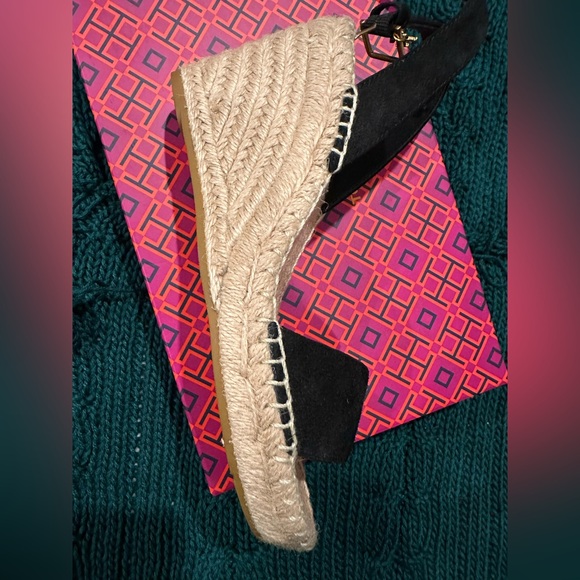 NWT TORY BURCH Laurel Wedge Espadrilles Wrap Around Straps - Picture 9 of 14